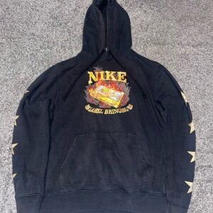Nike Black Hoodie with Graphic Design